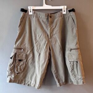 Kuhl Mens Kuhldry Cargo Shorts Khaki Tan Hiking Outdoor Utility Size L